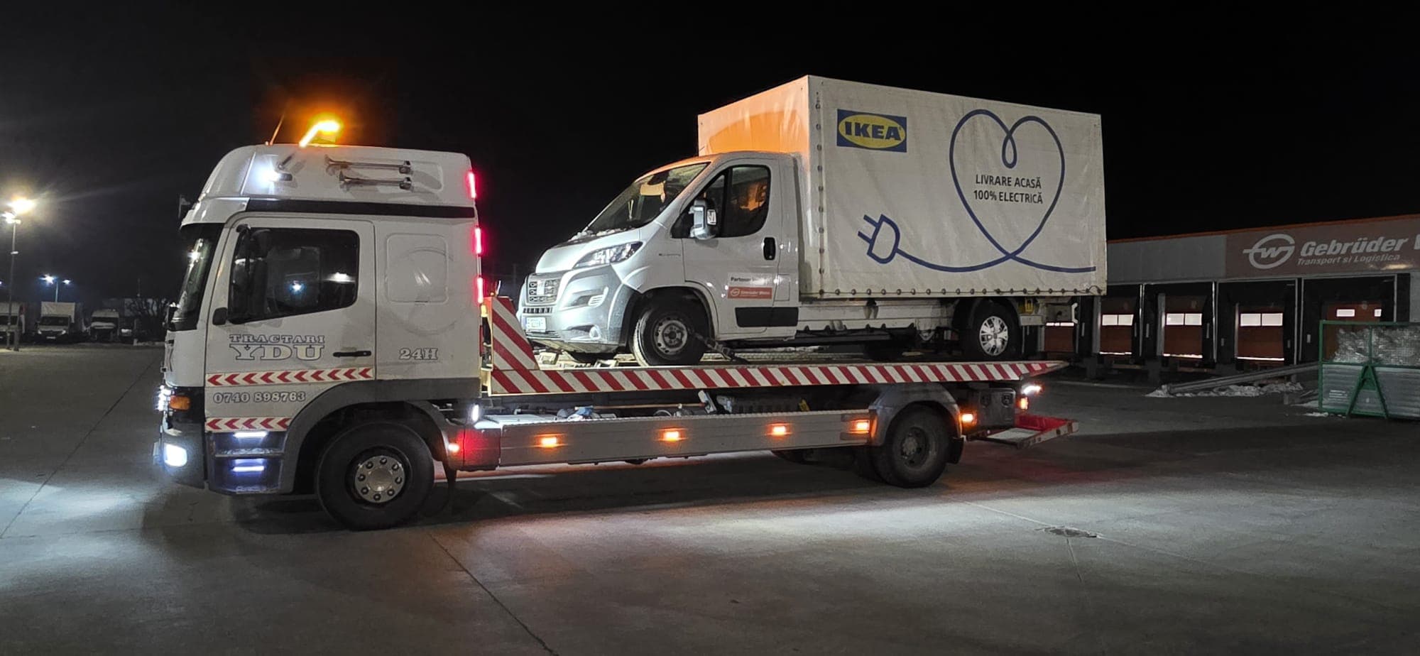 Tractări non-stop Sibiu — intervenție nocturnă